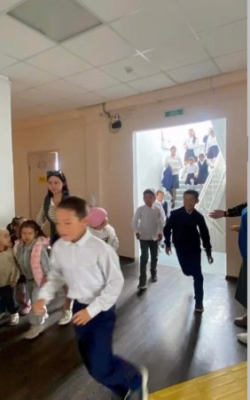Сейсмикалық және өрт болған жағдайдағы эвакуациялық оқу-жаттығу